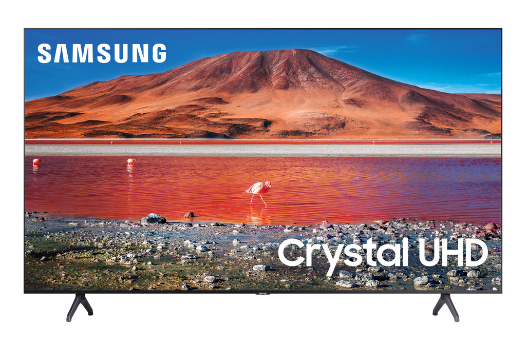 samsung tv with a nature background on it