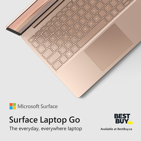 They keyboard of the Surface Laptop Go