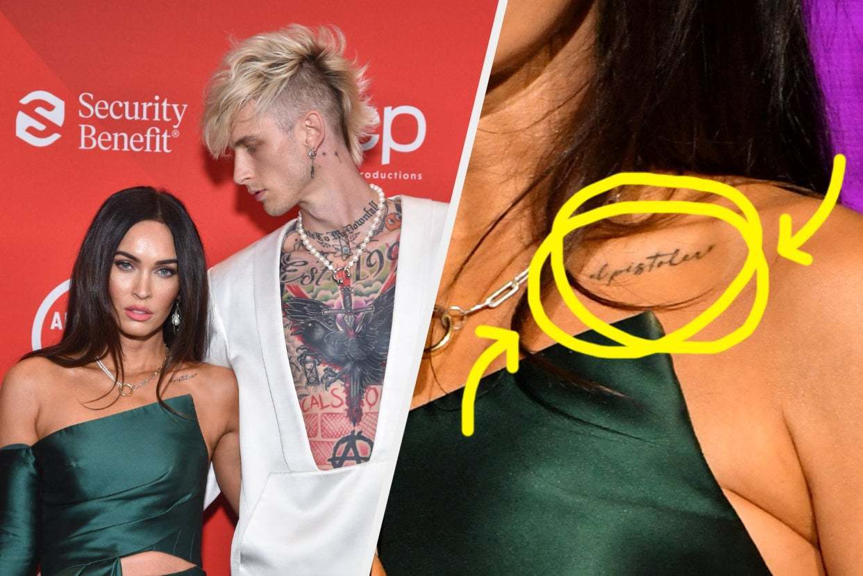 Megan Fox reveals her tattoo for Machine Gun Kelly at AMAs