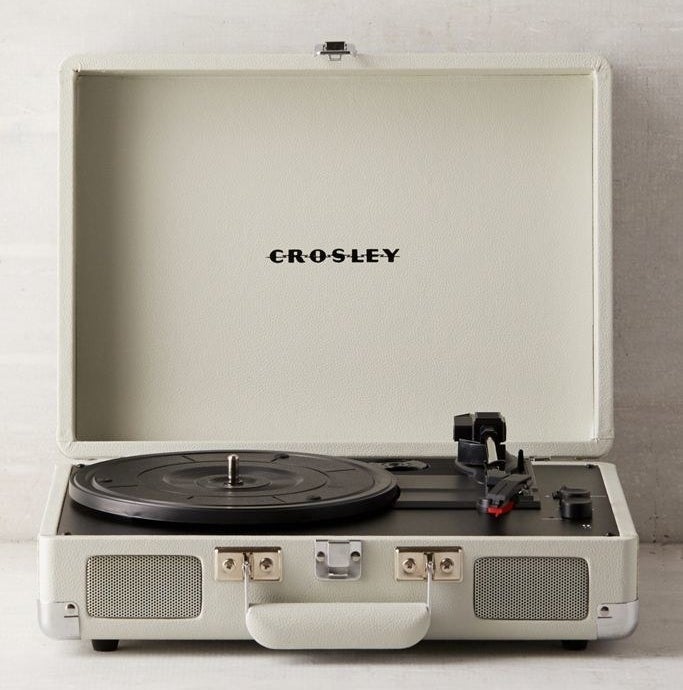 Crosley dove grey cruiser record player