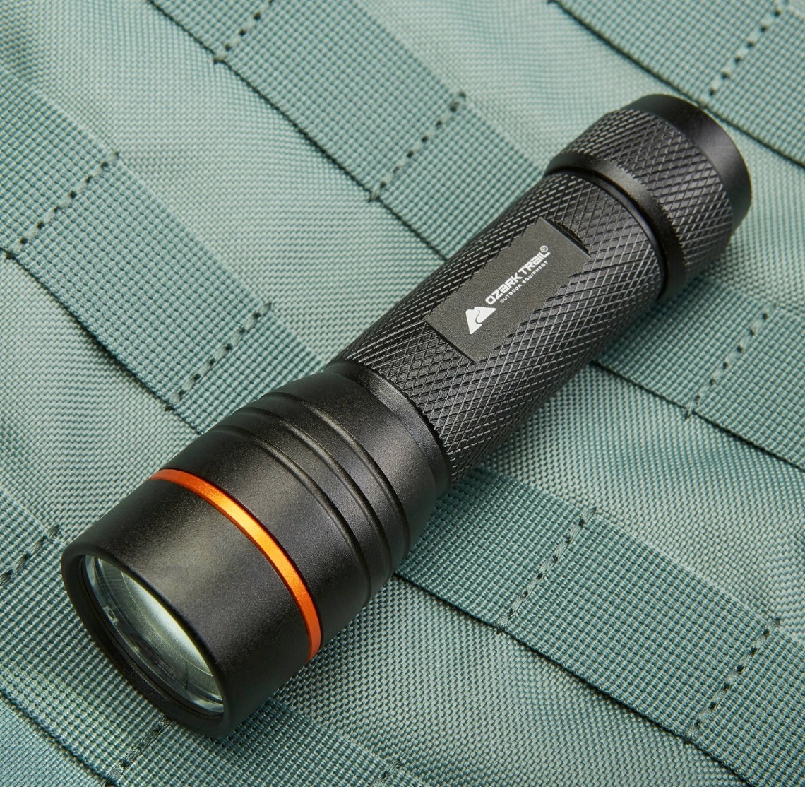 The LED flashlight in black