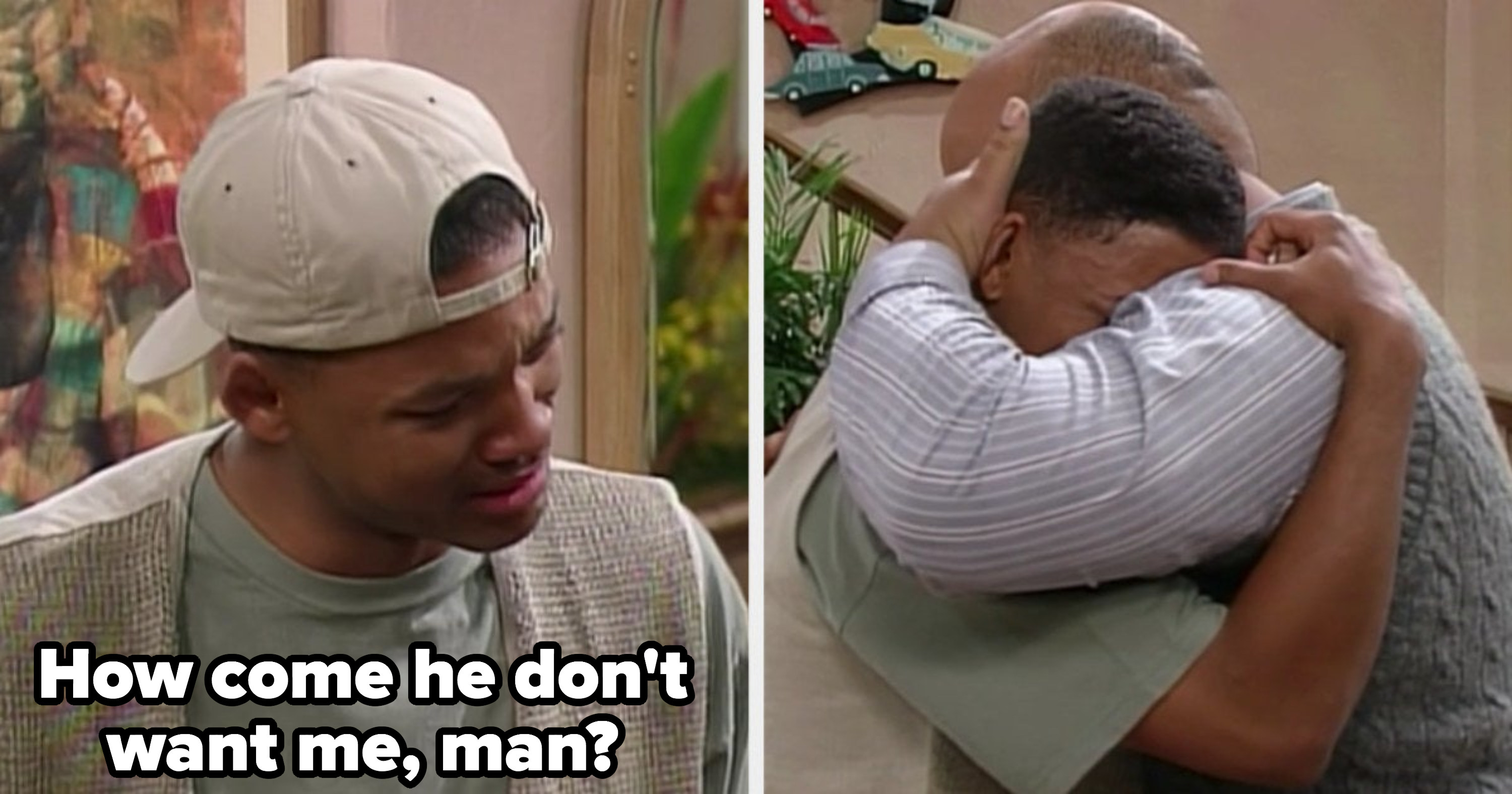 Will asking Uncle Phil why his father doesn&#x27;t want him, and then they both embrace while crying