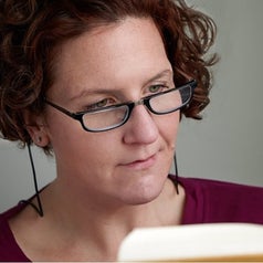 a person wearing the glasses