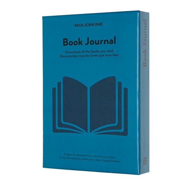 the exterior of the blue book journal