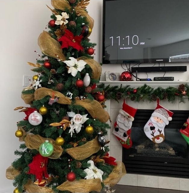 The red/gold Christmas decor collection