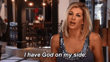 Alexis Bellino says, &quot;I have God on my side,&quot; in her confessional on Real Housewives of Orange County