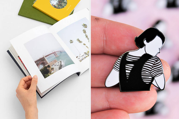 A photo book / a Fleabag pin