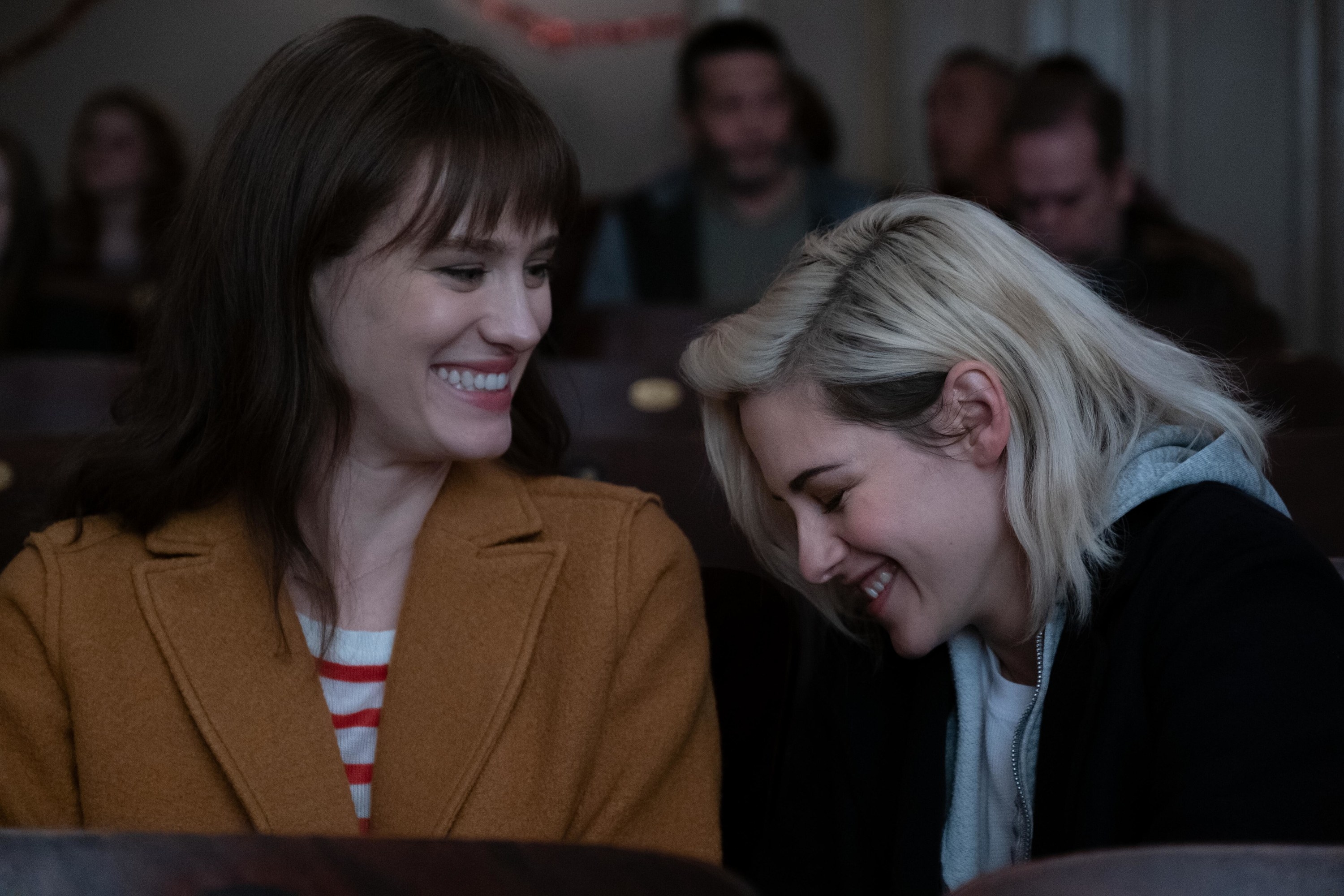 Kristen Stewart and Mackenzie Davis as Abby and Harper in &quot;Happiest Season&quot;