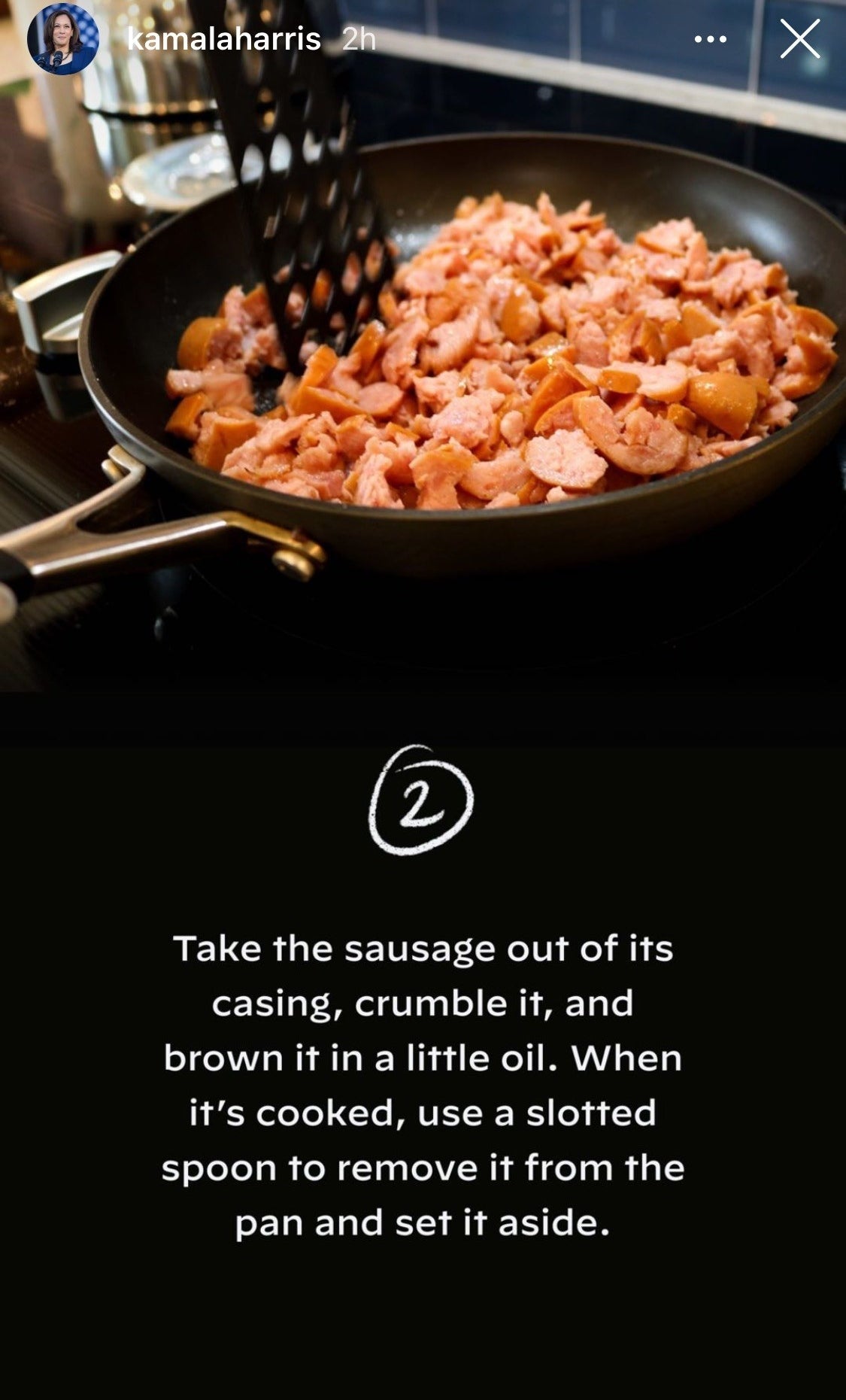 Sausage being sautéd in a pan on the stove