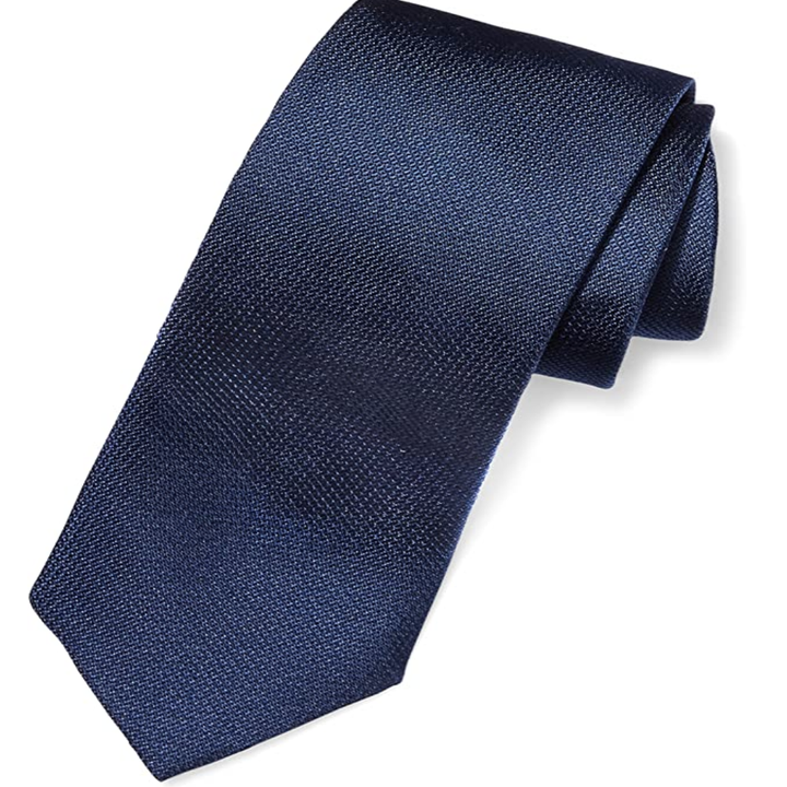 Navy blue silk tie 