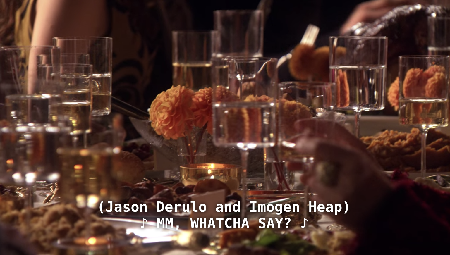 The van der Woodsen dinner table at Thanksgiving 