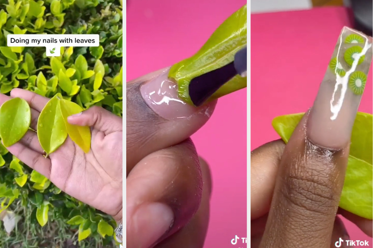 Tiktoker Does Viral Nail Hacks With Random Objects