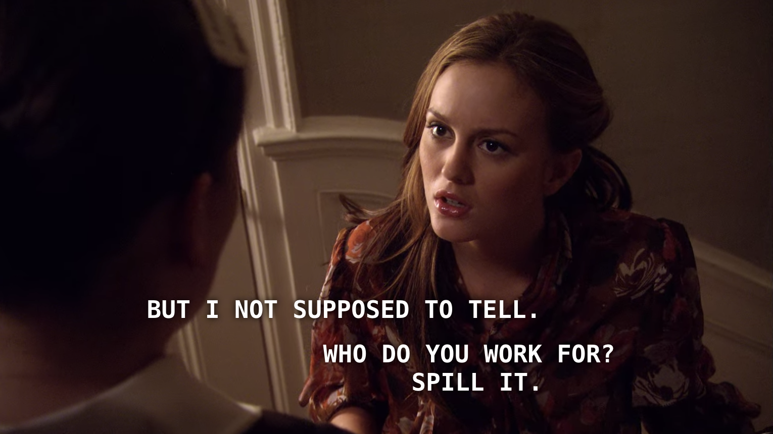 Blair confronting Dorota about tea