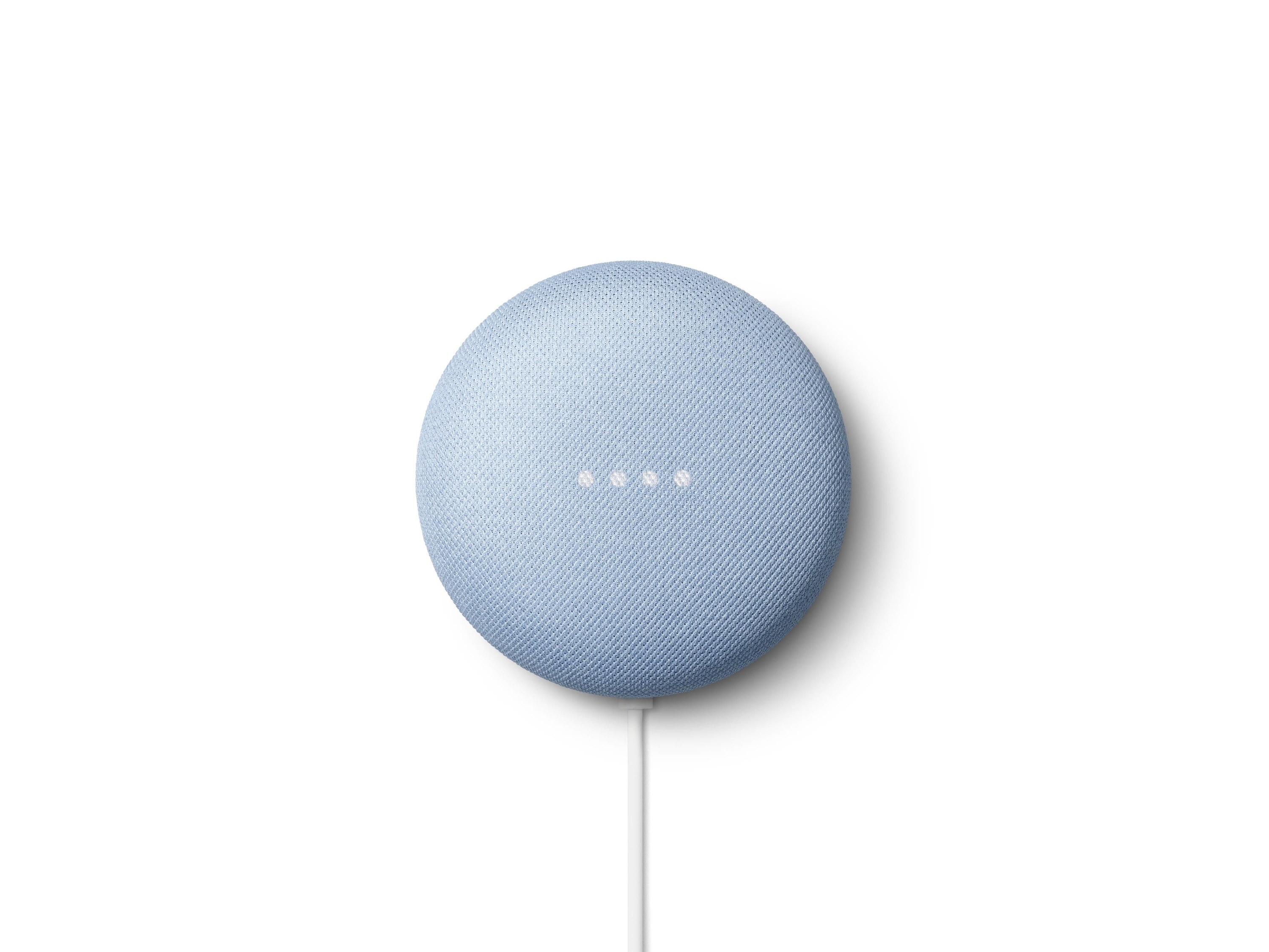 The round blue smart speaker