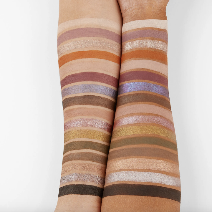 all of the shades swatched on arms