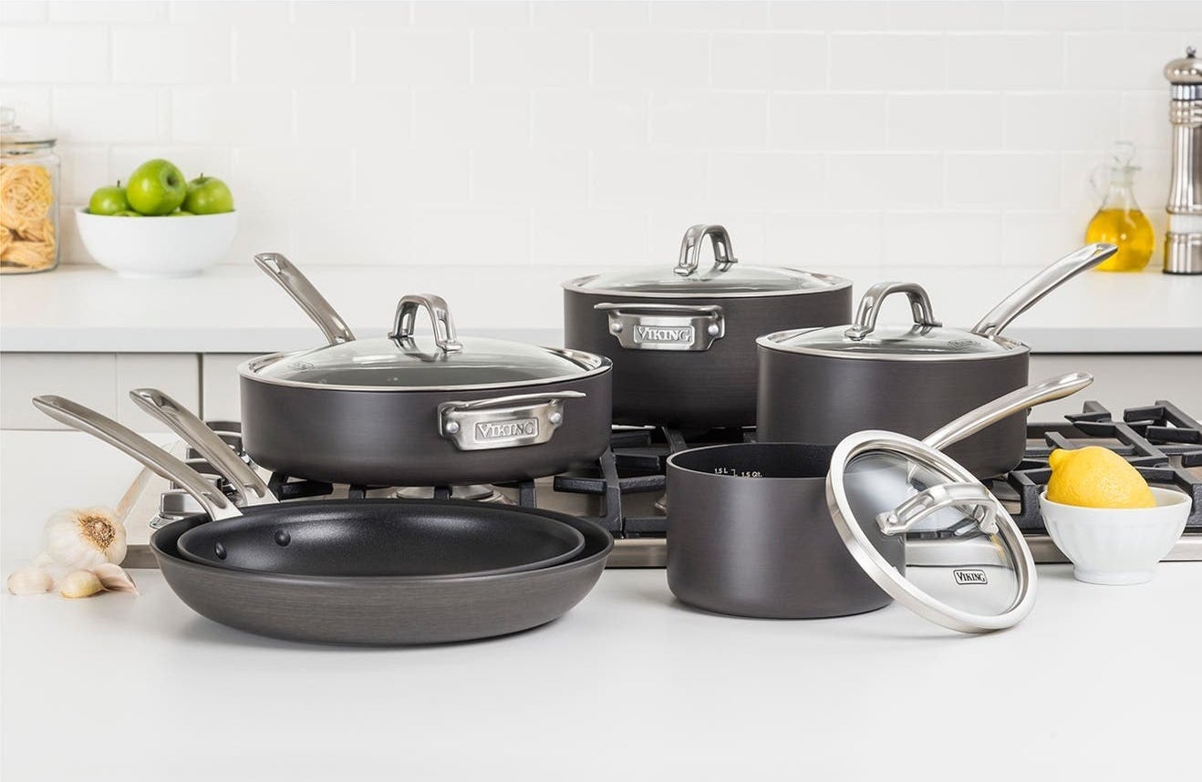 set of five pots and pans 