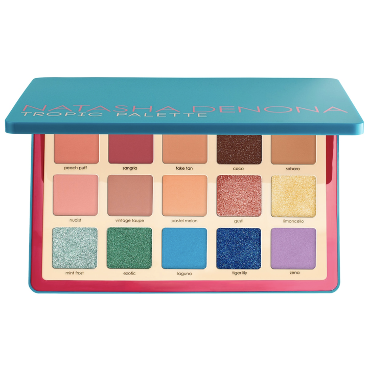 The palette with blue, pink, green, purple, yellow, and some nude shades