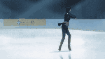 Yuri performing a figure skating sequence