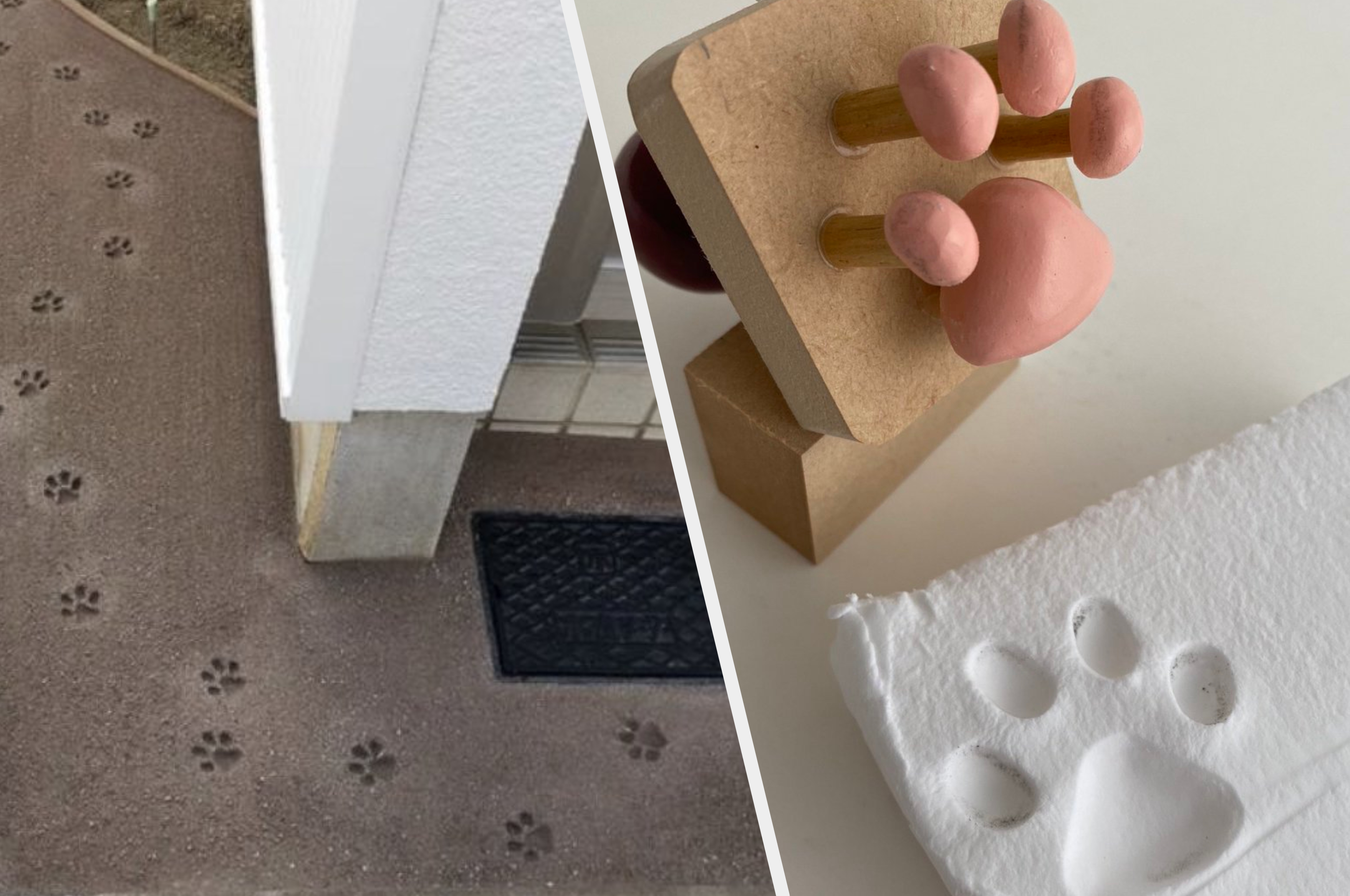 小野印房　猫の肉球スタンプ セメントへの模様付けに！ 老舗はんこ屋さんが作った「猫の肉球