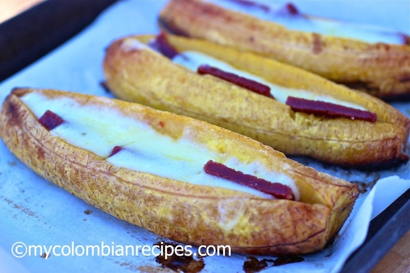 Baked Plantains with Guava and Cheese
