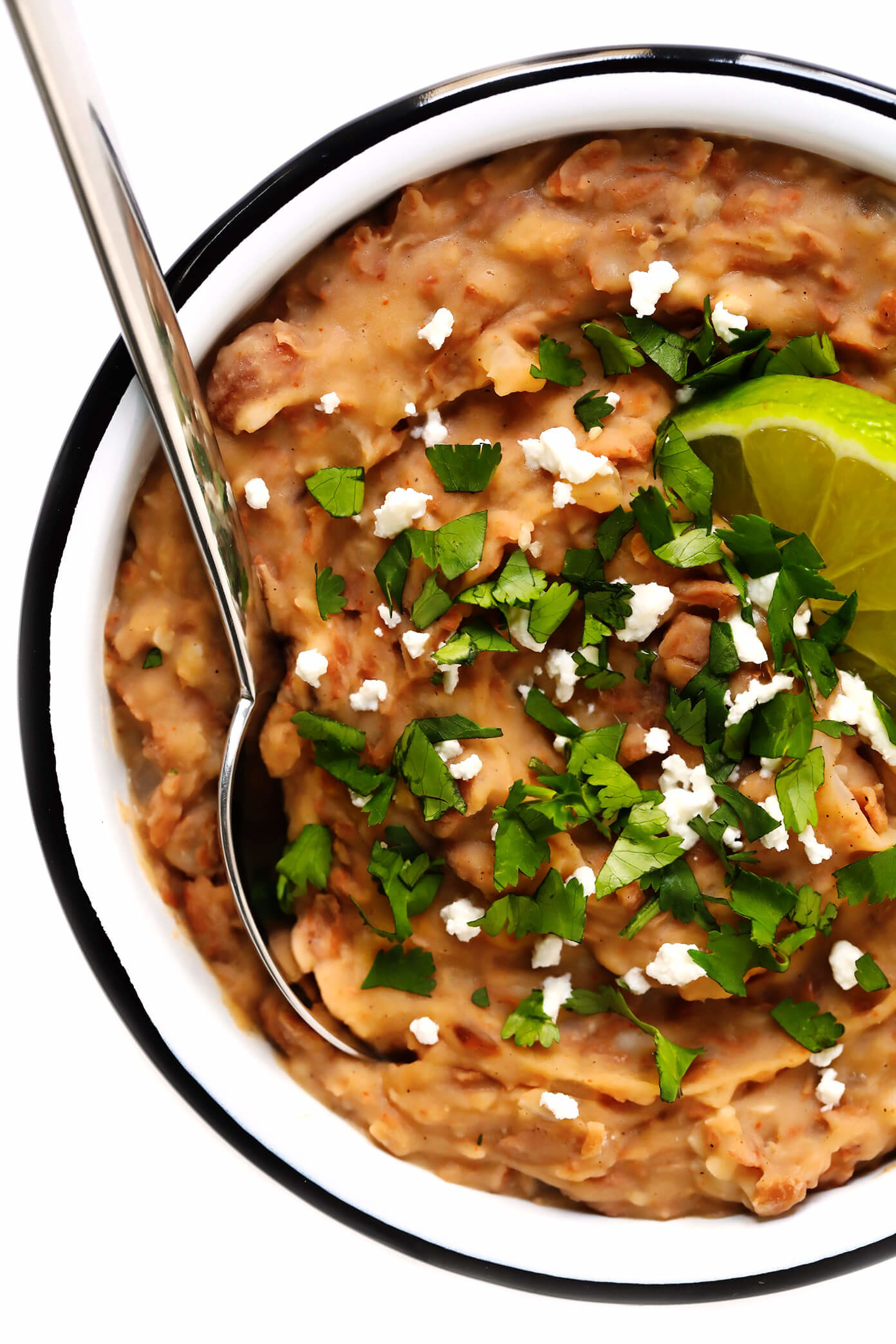 Bowl of refried beans