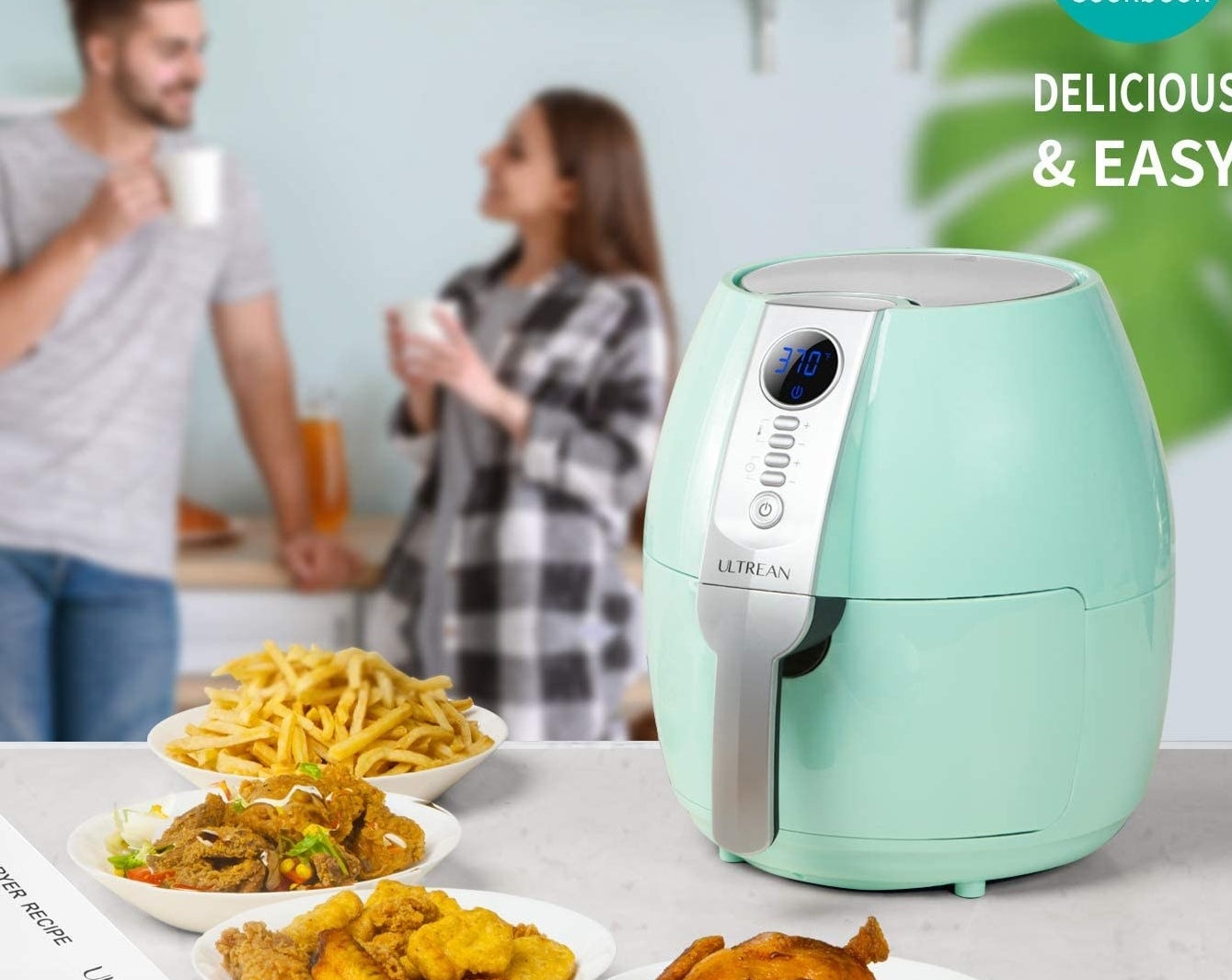 An air fryer surrounded by air fried foods