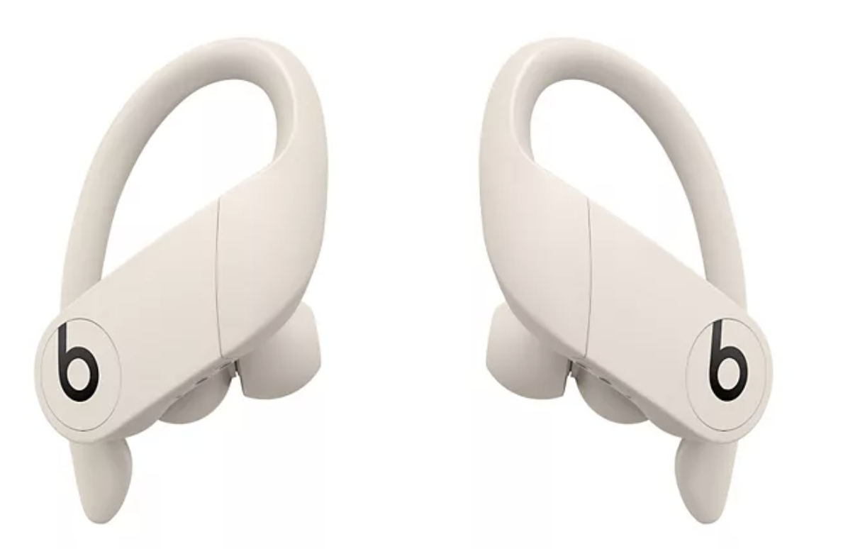 Powerbeats wireless headphones in ivory