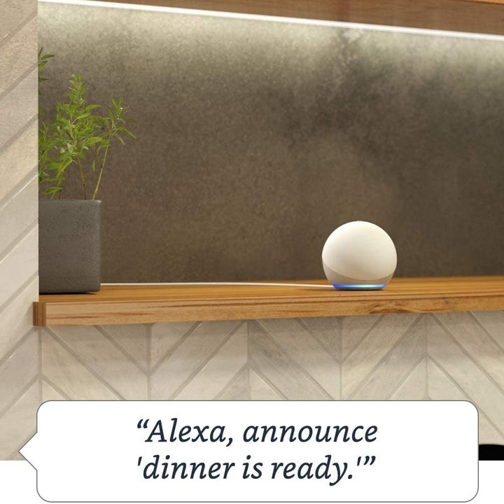 Amazon Echo Dot on kitchen coutner