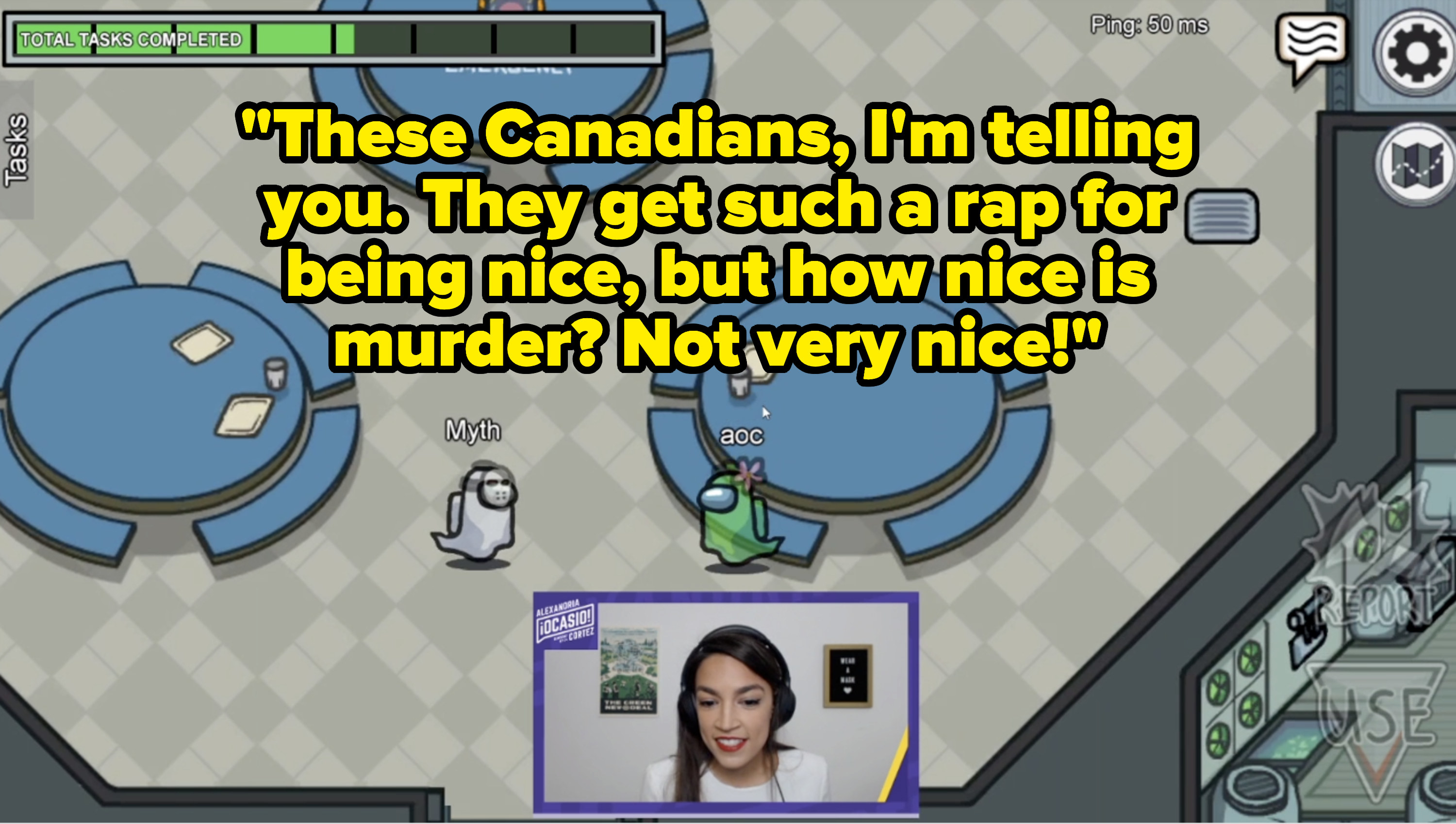 AOC in frame calling out Canada 