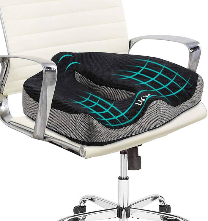 office chair with the seat cushion in it