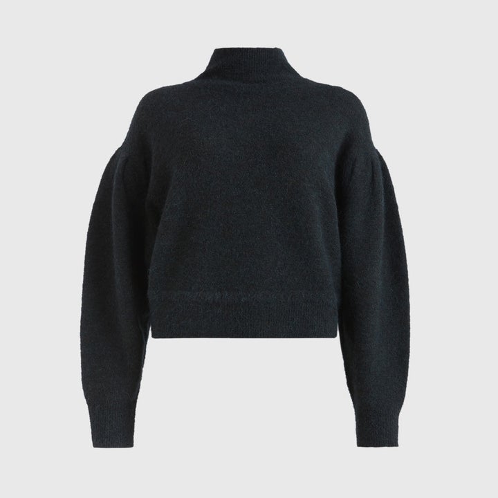 the forest green sweater