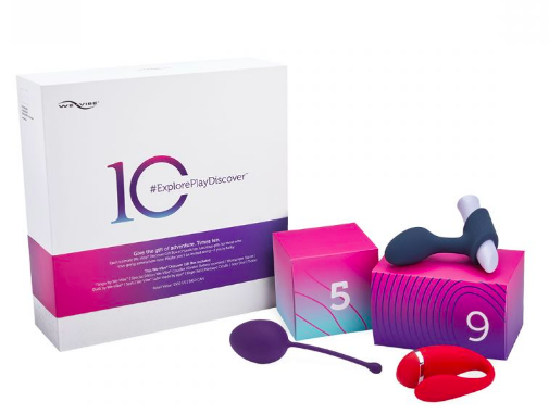Packaging with three different sex toys 