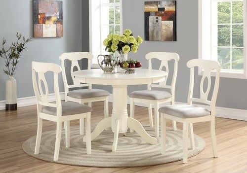 A white dining room set