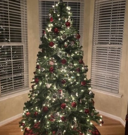 The artificial Christmas tree