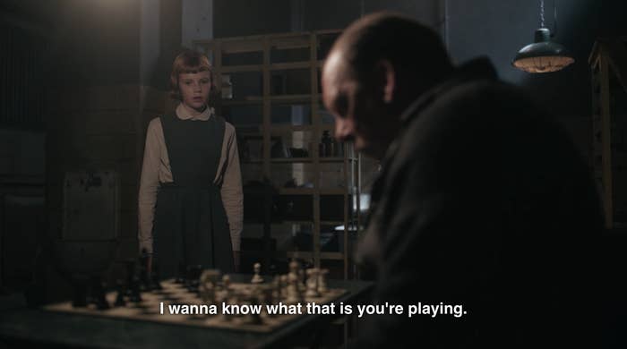 Beth asking "I wanna know what that is you're playing."