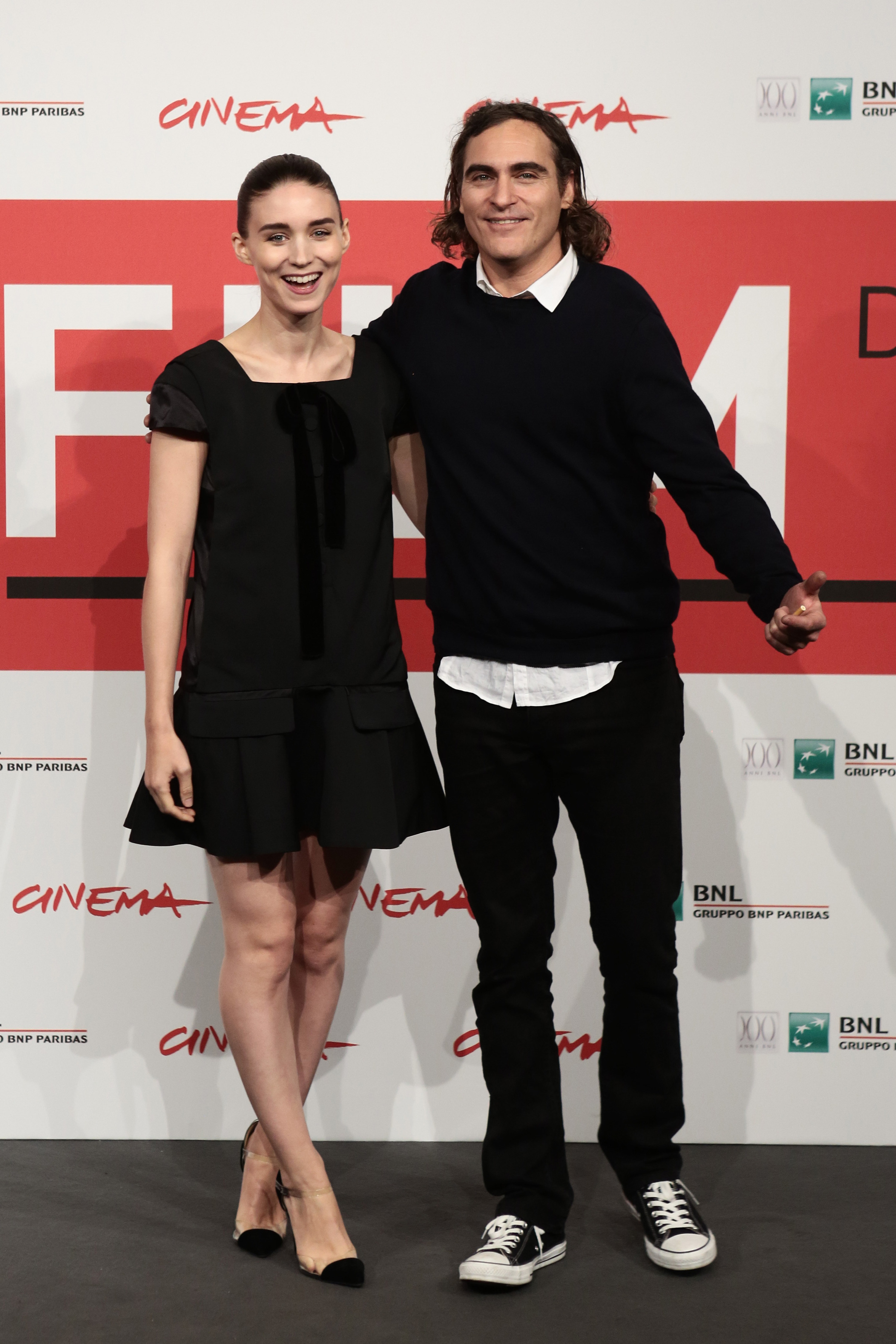 Rooney Mara and Joaquin Phoenix attend the photocall of movie Her, presented in competition at the 8th International Rome Film Festival.