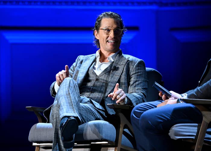 Matthew McConaughey speaks onstage during HISTORYTalks Leadership & Legacy presented by HISTORY at Carnegie Hall on February 29, 2020 in New York City.\