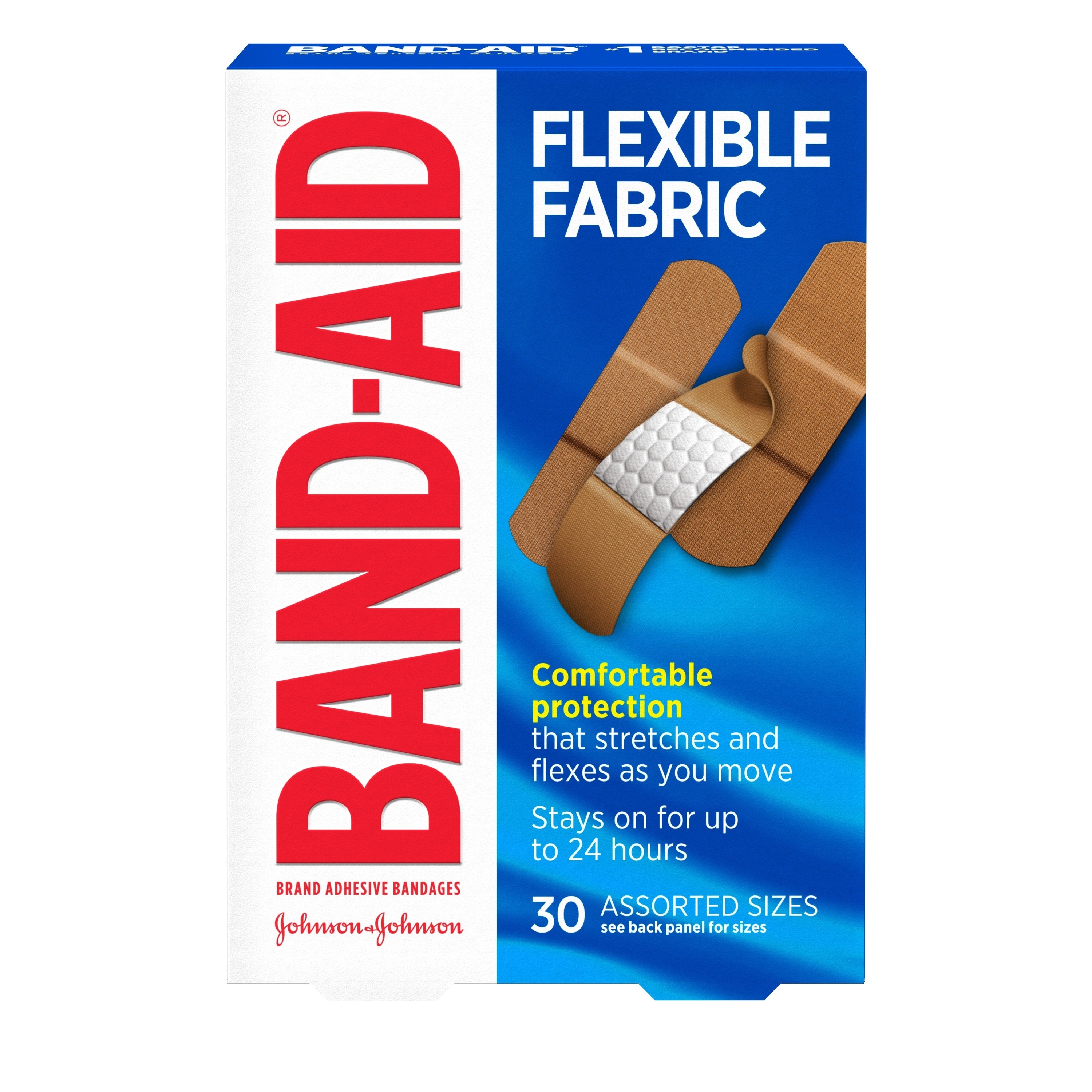 The box which says the bandages stay on for up to 24 hours