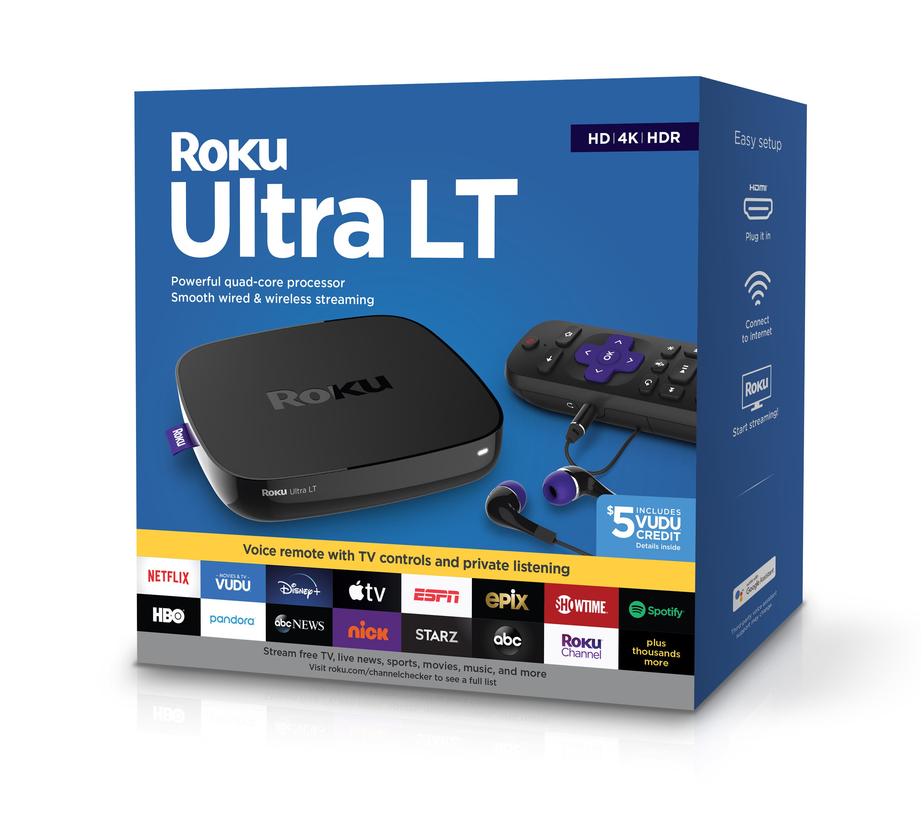 box of the roku ultra LT steaming media player