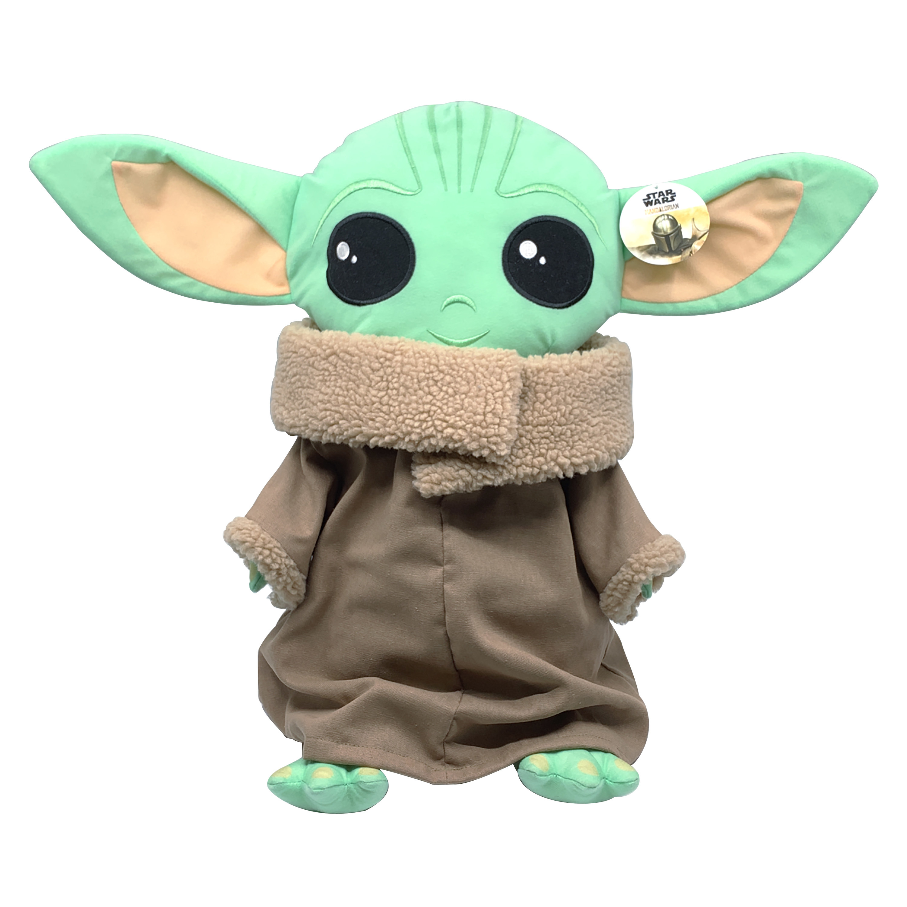 baby yoda pillow buddy with his signature outfit