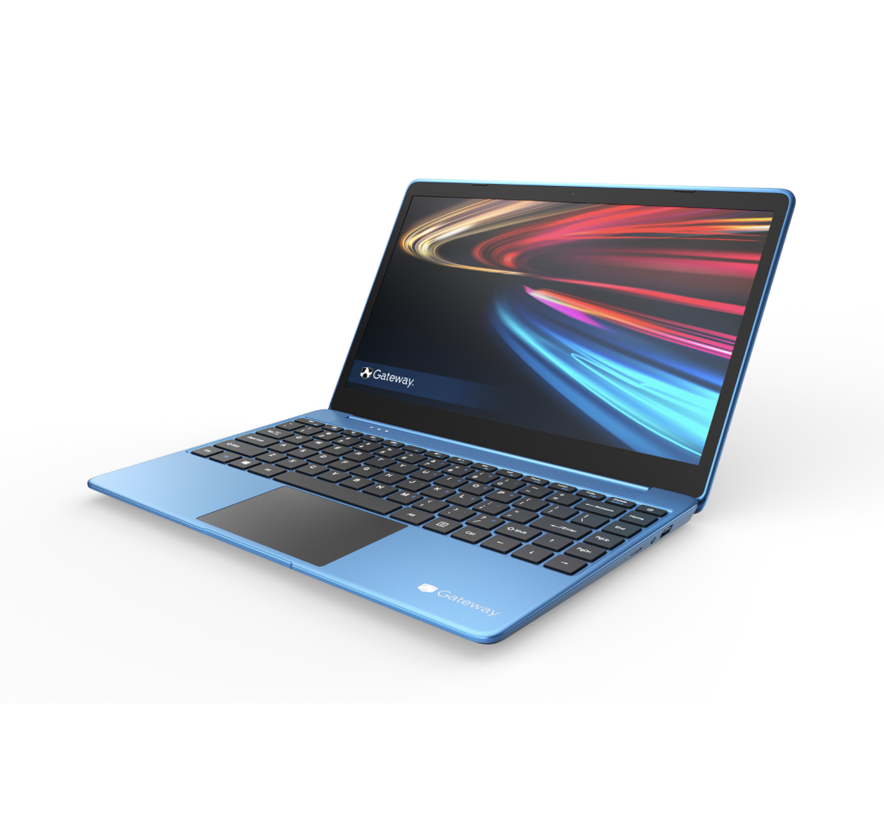 Gateway FHD Ultra Slim Notebook opened to reveal screen and keyboard