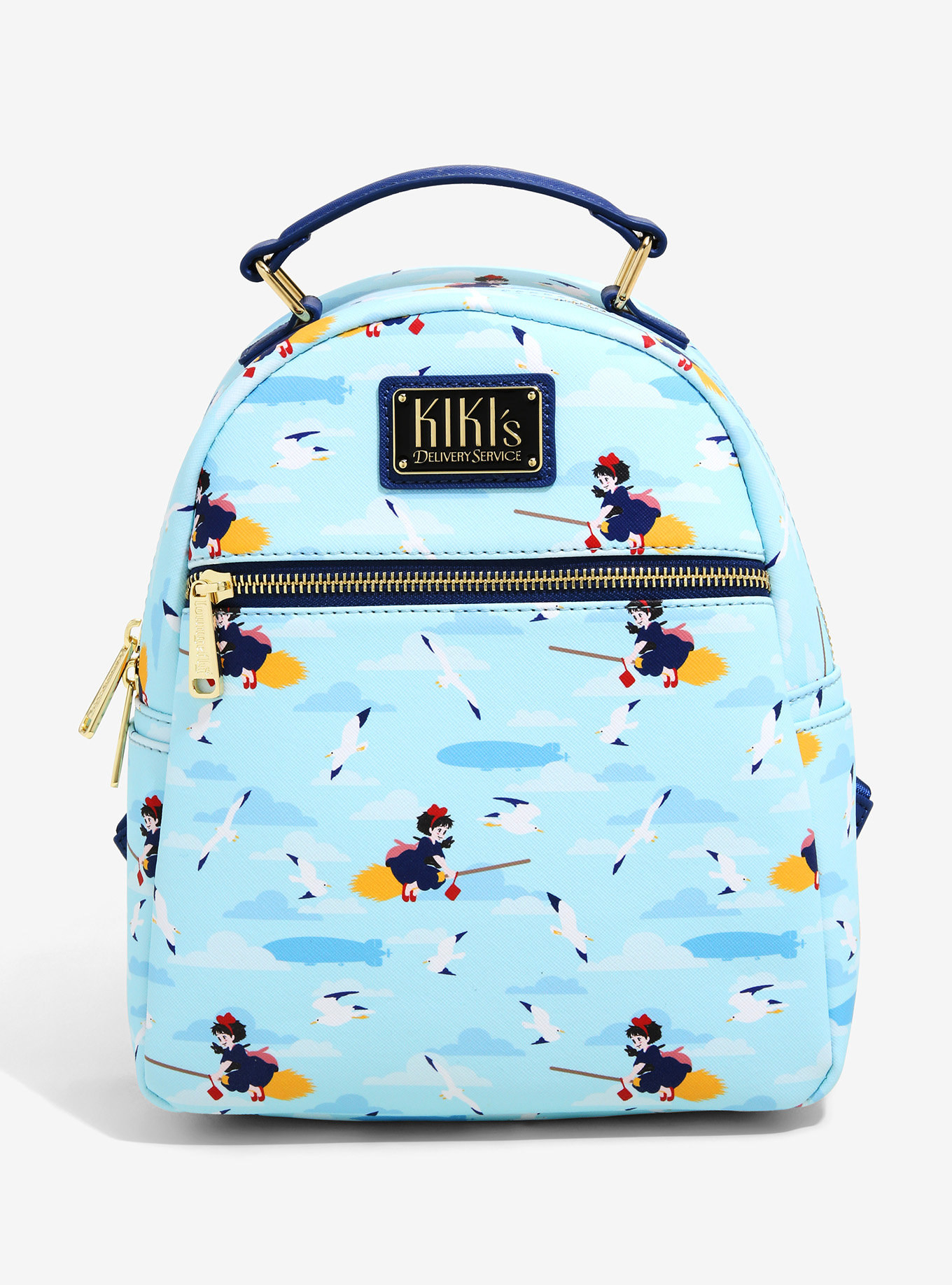 the blue backpack