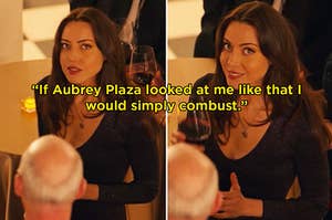 Aubrey Plaza as Riley in Happiest Season
