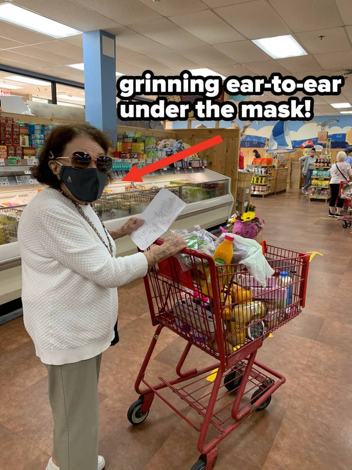 My grandma shopping at Trader Joe&#x27;s!