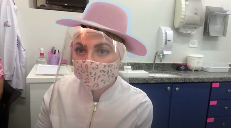 the gaga dentist with the joanne hat