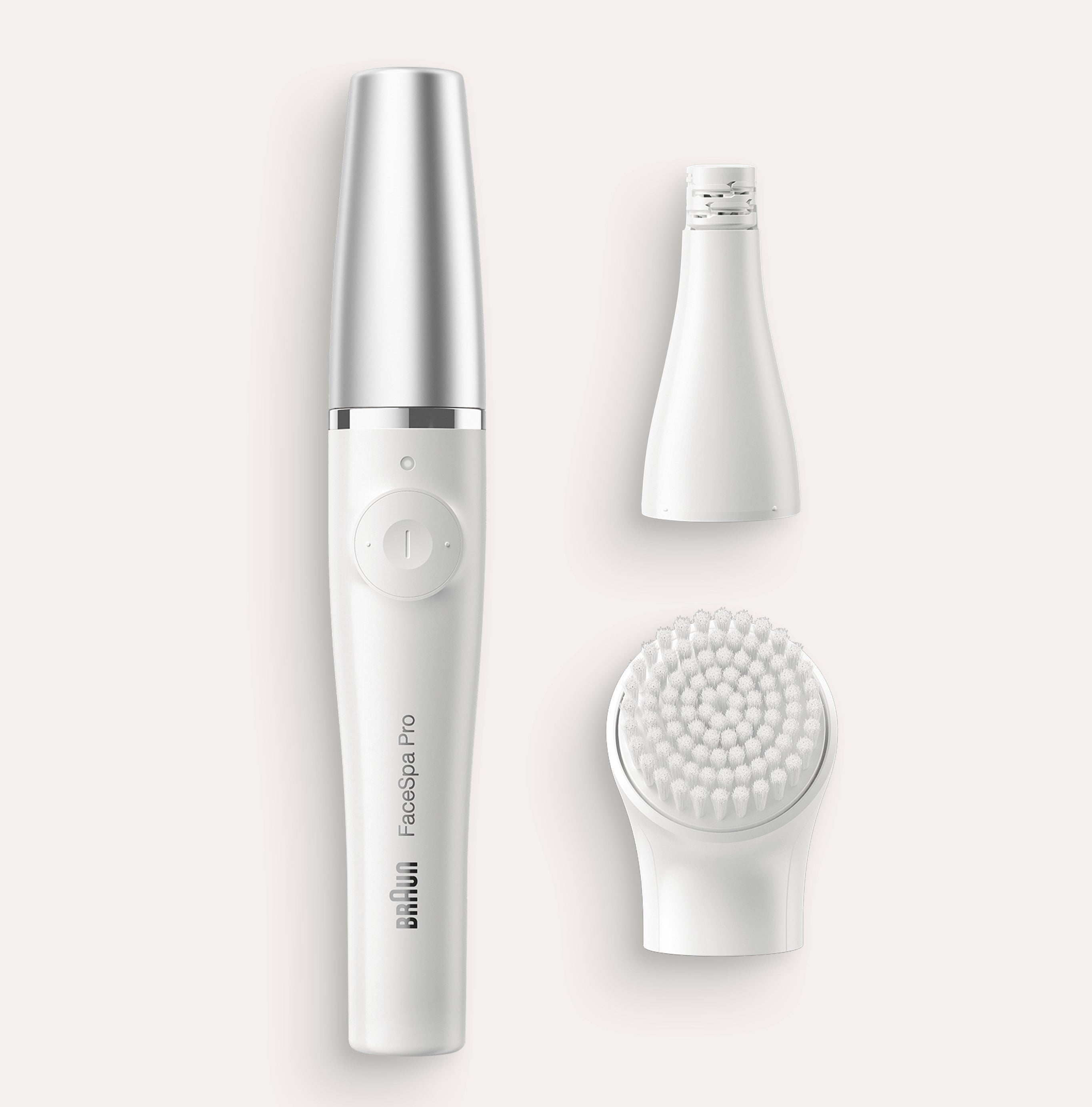 The epilator kit with two attachment heads for removing short hair or fine hair 