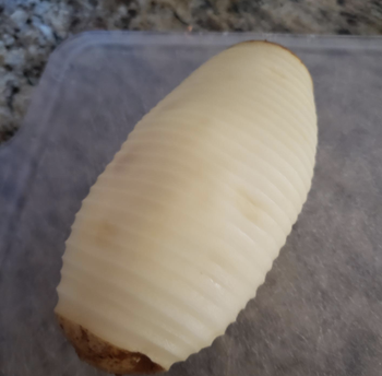 A reviewer's perfectly peeled potato
