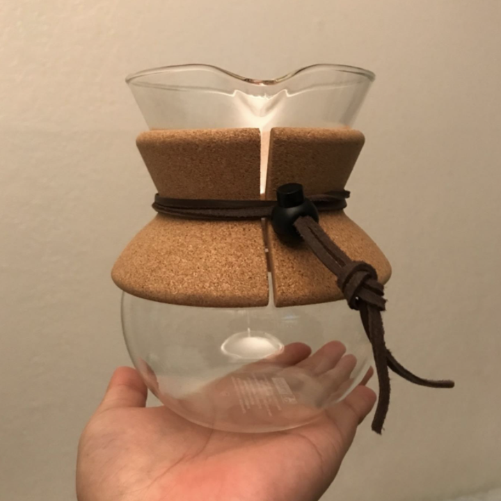 Reviewer photo of coffee maker in hand