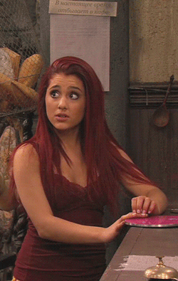 A GIF of Ariana Grande as Cat in &quot;Victorious&quot;