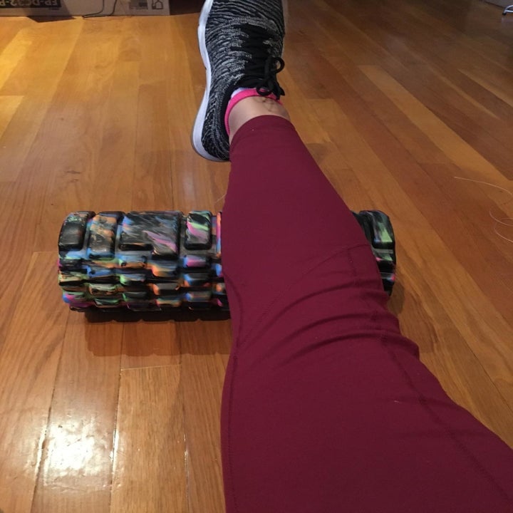 Reviewer uses same foam roller on their calves